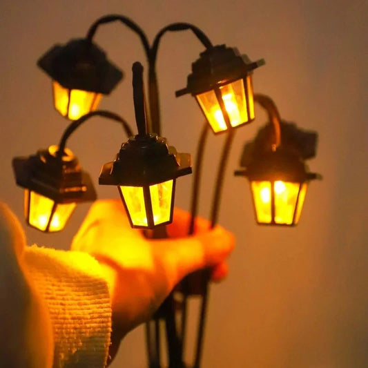 Retro Solar Lantern 6 LED Garden Light – Street Lamp Style Solar Garden Lantern Peaceful Pleasures Health and Wellness