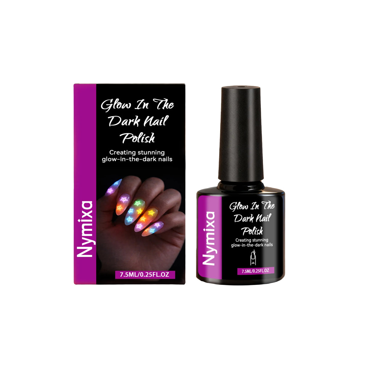 Fluorescent Nail Polish Glow In Dark Gel Colorful DIY Manicure Create Party Atmosphere Neon Luminous Top Coat Nails Polish Pens Peaceful Pleasures Health and Wellness Violet Purple