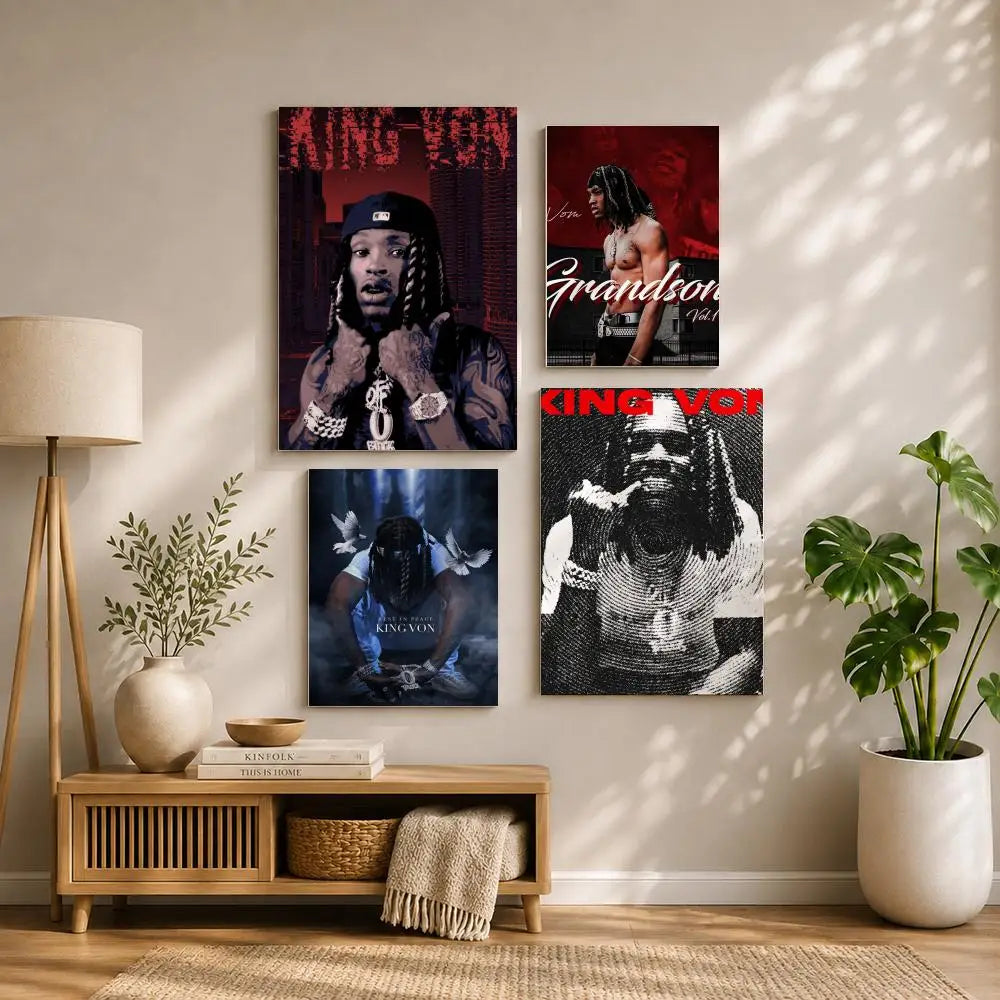 Rapper K-King VonS Poster HD Self Adhesive Waterproof Wall Art Ideal for Home Office Dorm Bedroom Great Gift Peaceful Pleasures Health and Wellness