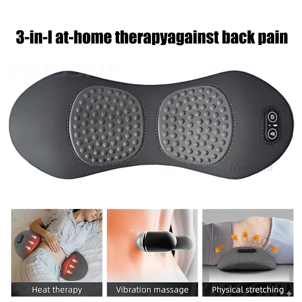Multi-functional 3-in-1 Back Massager with Relief Bed Sleeping Shiatsu Deep Tissue Portable Shoulder Lower Back Pain Relief Peaceful Pleasures Health and Wellness 3-in-1 back massager