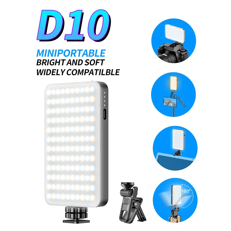 Mobile Phone Full-color RGB Fill Light Mobile Led Light Selfie Led Light Video Shooting Light Led Light Photography Video Light Peaceful Pleasures Health and Wellness D10 China Mainland
