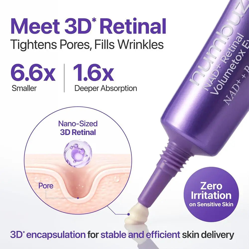 Korean Anti Aging Eye Care Kit NAD+ Retinol Liquid Serum Firming Plumping Wrinkle Reducing Eye Cream Gift Set Eye Cream Peaceful Pleasures Health and Wellness
