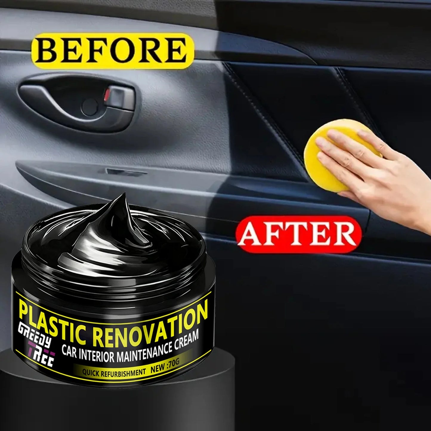 Car Plastic Restorer Polish Paste – Bumper, Tire & Trim