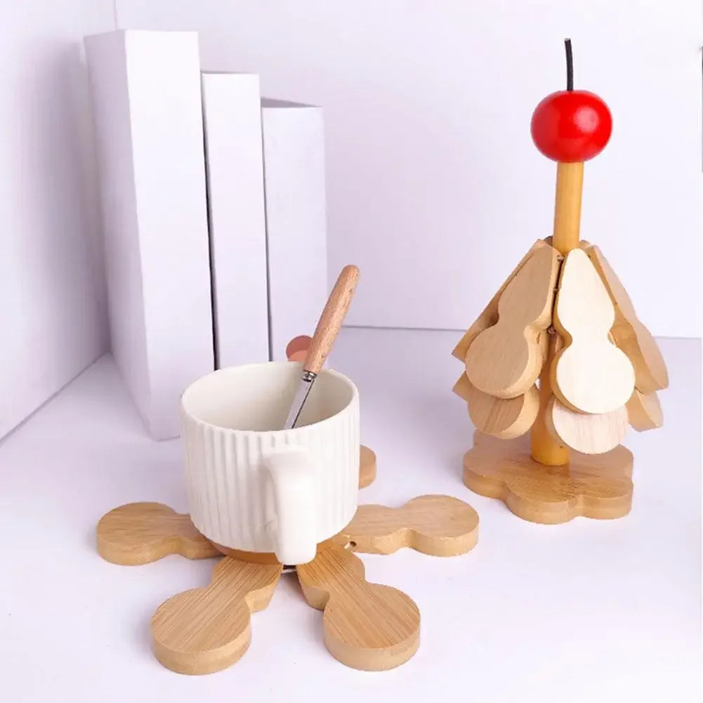 Tree Insulation Mat Solid Wood Dining Table Anti Scalding Mat Pot Mat Festival Gift Creative And Personalized Home Decoration Peaceful Pleasures Health and Wellness