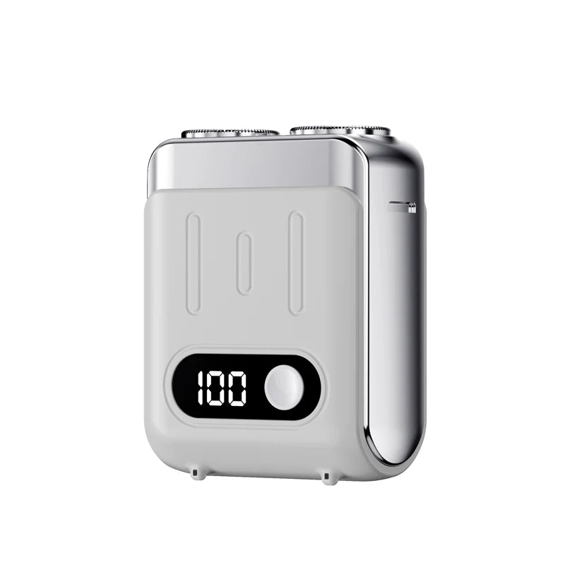 XMSJ Mini Electric Rotary Shaver Dual Blade | Digital Display