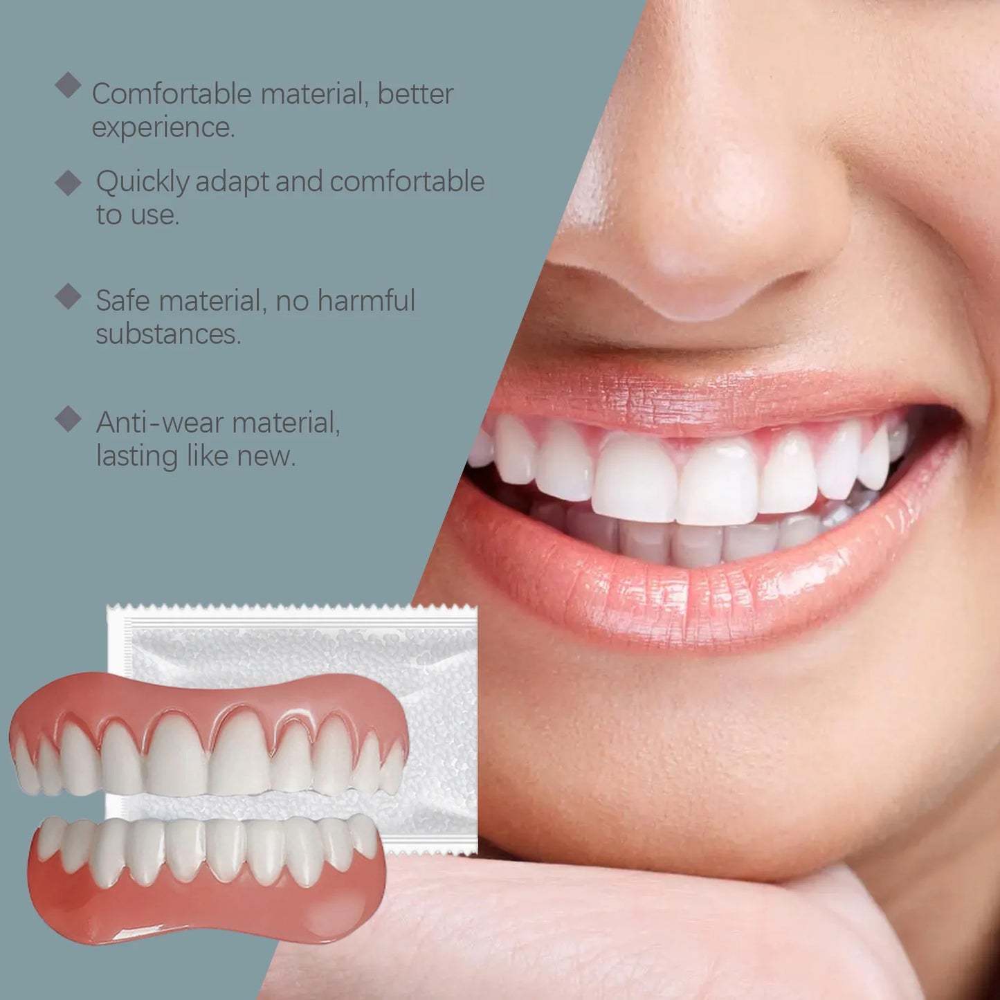 Soft Silicone Temporary Tooth Veneers Smile Correction Kit
