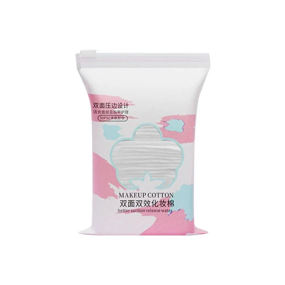 3-Layer Makeup Cotton Pads 50/100/222 Pack with Travel Bag