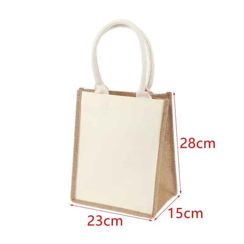 Reusable Jute Tote Bag | Beach, Grocery & Gift Shopping Bag