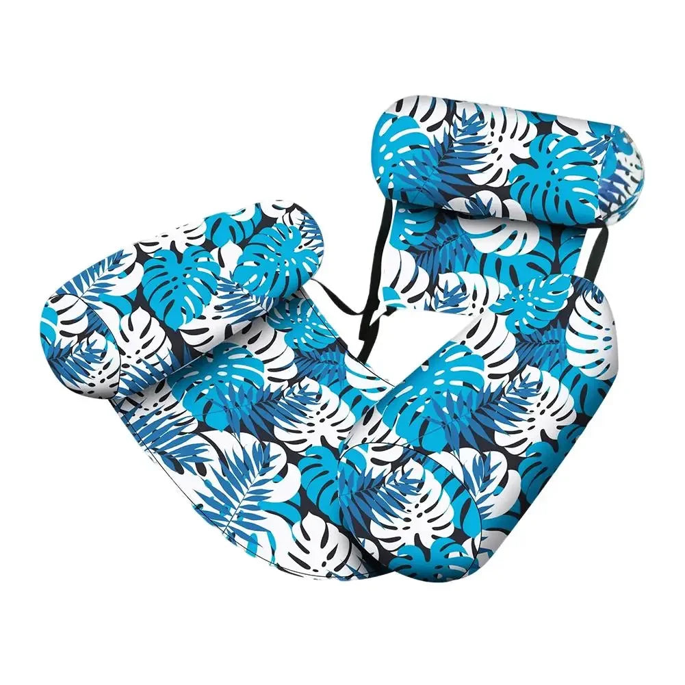 Portable Foldable Inflatable Water Hammock, Comfortable Pool Lounge Chair, Heavy-Duty Floating Recliner Bed for Adults Swimming Peaceful Pleasures Health and Wellness 01