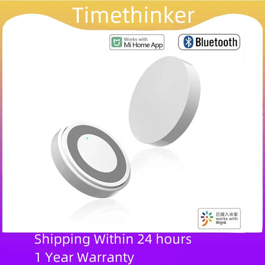Wireless Mini Smart Switch Sensor Bluetooth Connection Versatile One Key Control Button Compatible with Xiaomi Mi home App Peaceful Pleasures Health and Wellness