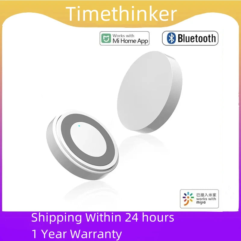 Wireless Mini Smart Switch Sensor Bluetooth Connection Versatile One Key Control Button Compatible with Xiaomi Mi home App Peaceful Pleasures Health and Wellness