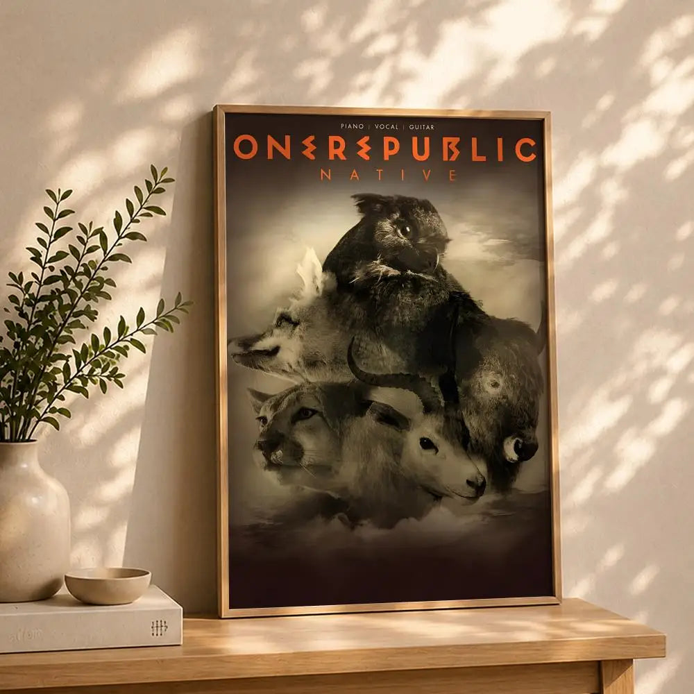 OneRepublic Band Poster – HD Self-Adhesive Waterproof Wall Art Music Band Poster Peaceful Pleasures Health and Wellness White11 15X20cmNoframe