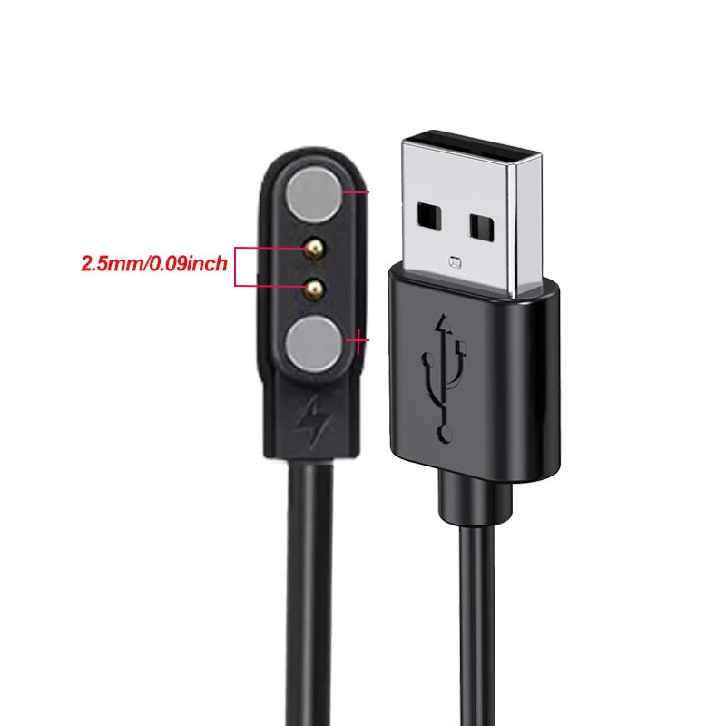 2 Pin Magnetic USB Charger For HW12 & HW16/ Haylou LS01/ LS02 Smartwatch Charging Cable Peaceful Pleasures Health and Wellness