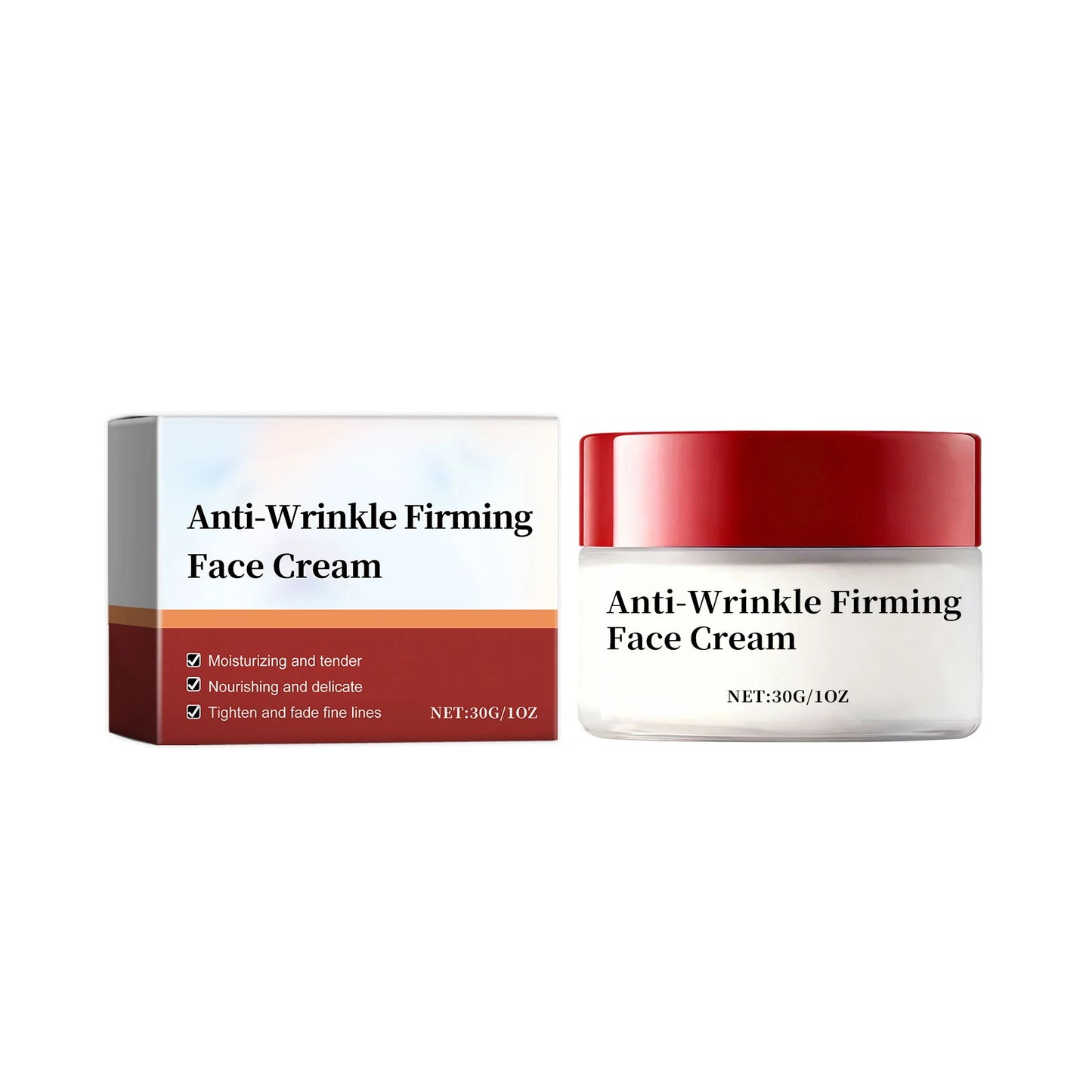 Face Cream Smooth Wrinkle Fade Fine Lines Deep Hydrated Whitening Moisturizing Brightening Locking Moisture Anti-Aging Skin Care Peaceful Pleasures Health and Wellness 30g boxed