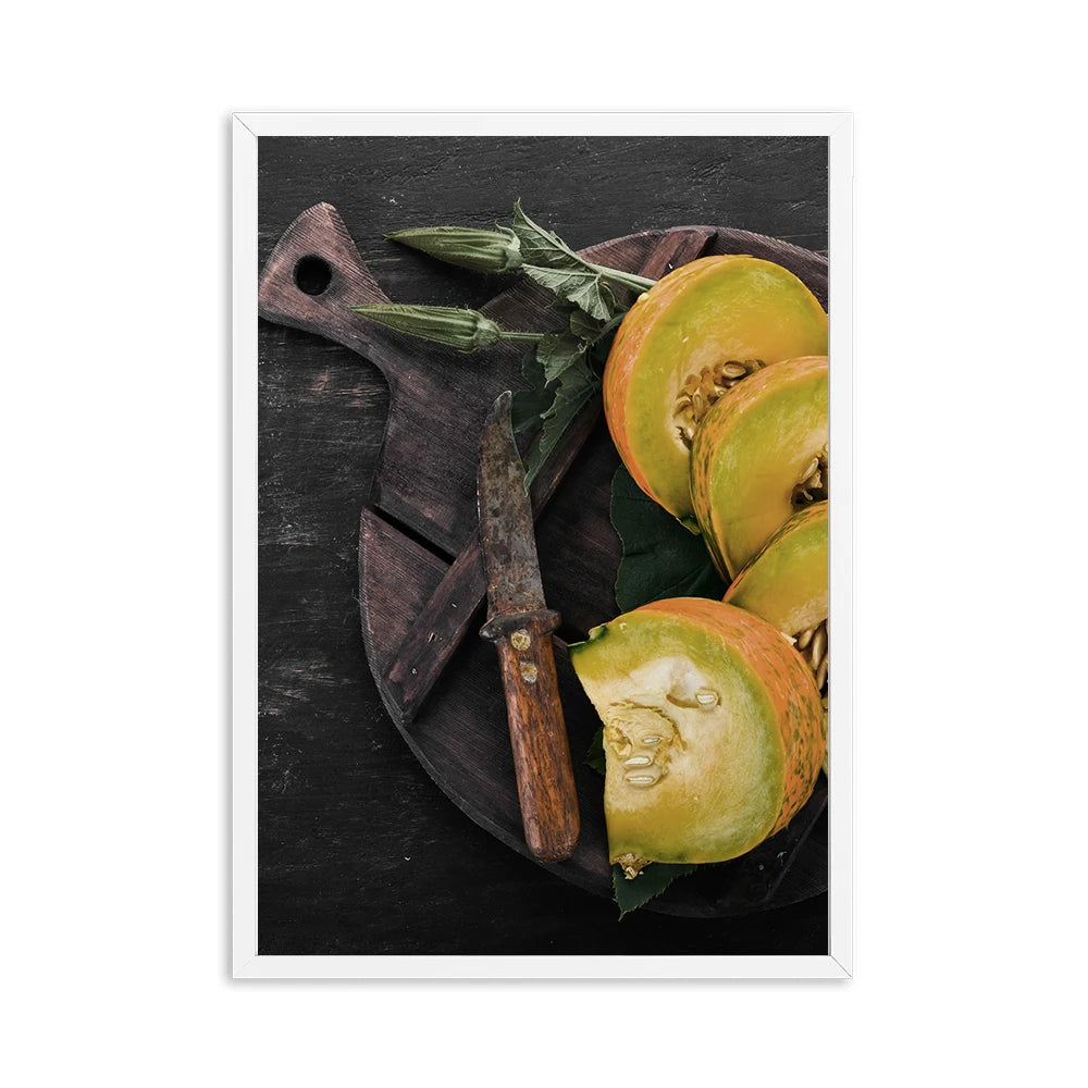 Pomegranate Blueberry Canvas Wall Art | Kitchen Food Poster