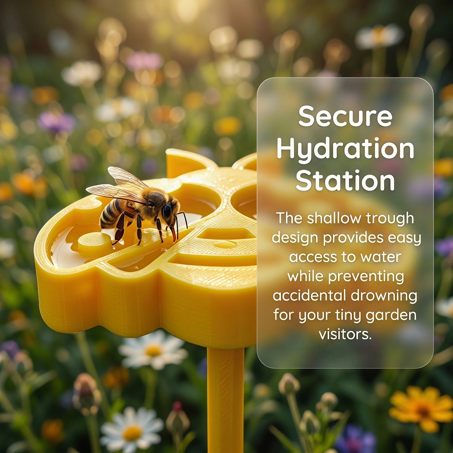 Bee & Butterfly Water Feeder | Garden Stake Drinking Station Garden Pollinator Feeder Peaceful Pleasures Health and Wellness