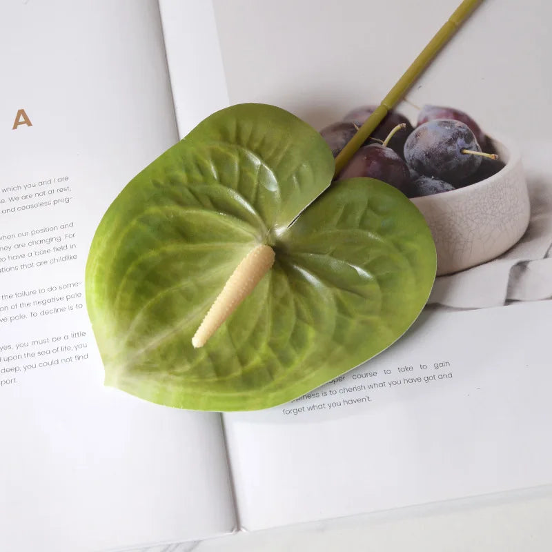 Silk Anthurium Single Stem Faux Flower – Wedding & Home Decor