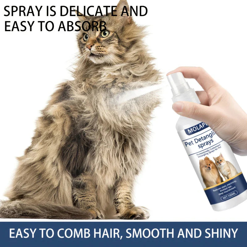 Pet Detangling Leave-In Conditioner Spray for Cats & Dogs