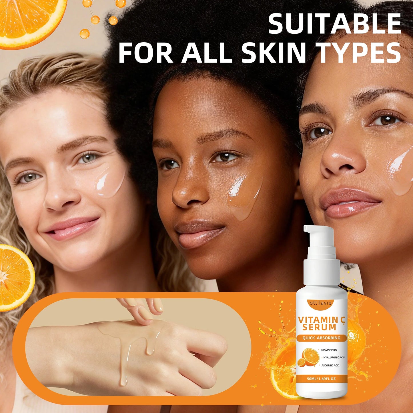 ottilavie Vitamin C Serum – Hydrating Face Serum for Sensitive Skin