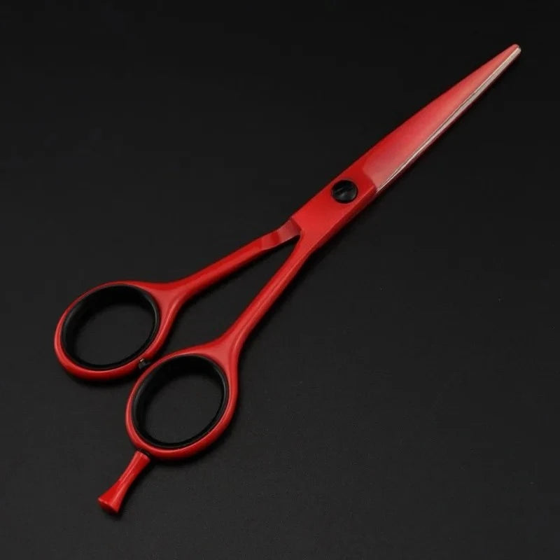 Hair Scissors Cutting+Thinning Set Salon Shears Barber Scissors Shop 6 Inch Hairdressing Scissors Professional High Quality Red Peaceful Pleasures Health and Wellness cutting
