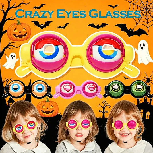 Halloween Crazy Eye Glasses – Funny Novelty Gag Prop for Kids Novelty Gag Glasses Peaceful Pleasures Health and Wellness