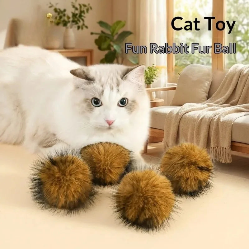 Silent Wool Ball Cat Toys – Interactive Self-Play 1–10 Pack
