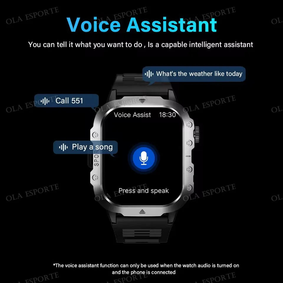 2025 New LED Men's Smartwatch Bluetooth Talking Smartwatch Multi Sport Mode Health Monitor Outdoor Sport Smart Watch For Android Peaceful Pleasures Health and Wellness