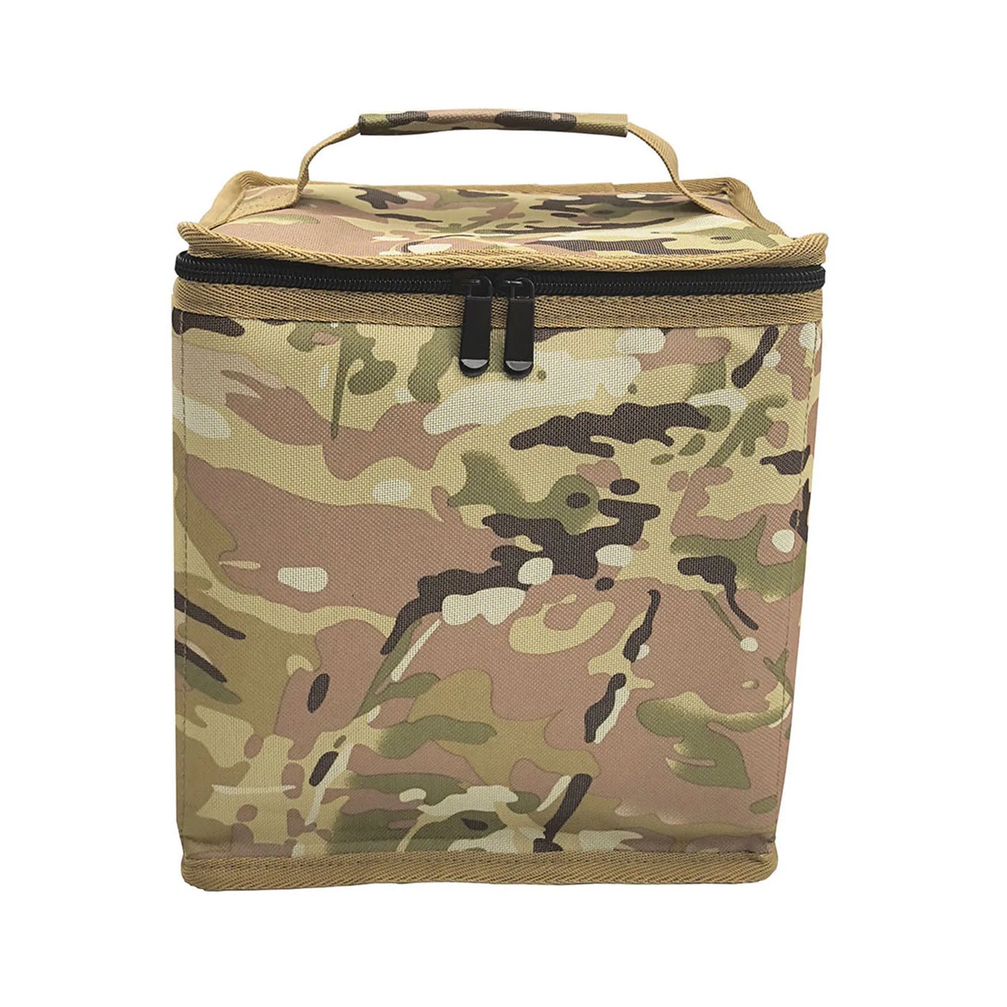 600D Oxford Fabric Can Storage Box with Handle and Zipper Butane Fuel Tank Cover for Outdoor Camping Cooking Travel Picnic Peaceful Pleasures Health and Wellness Camouflage Large