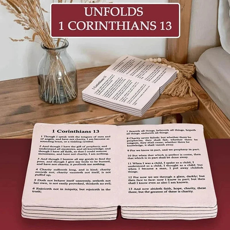 Bible Shaped Plush Pillow | Christian Decor & Gift 33×22cm