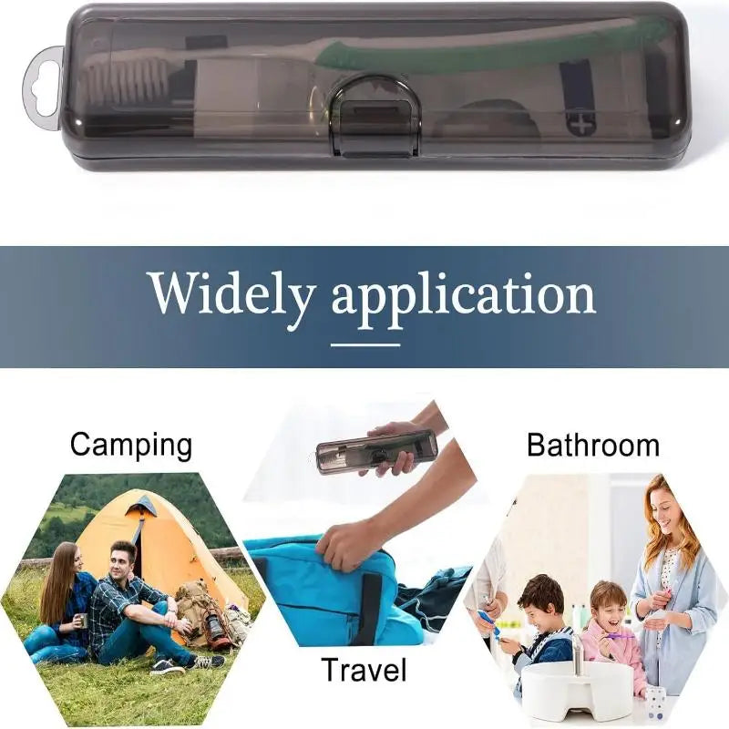 Toothbrush Box Transparent Organizer Case Travel Portable Toothbrush Holder Plastic Toothpaste Box Storage Container Peaceful Pleasures Health and Wellness