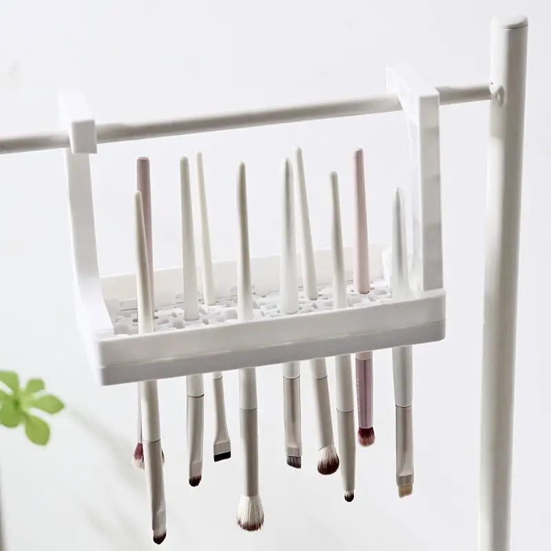 Silicone Makeup Brush Holder Drying Stand Makeup Set Storage Case Nail Pen And Painting Brush Organizer Fit For All Size Handle Peaceful Pleasures Health and Wellness