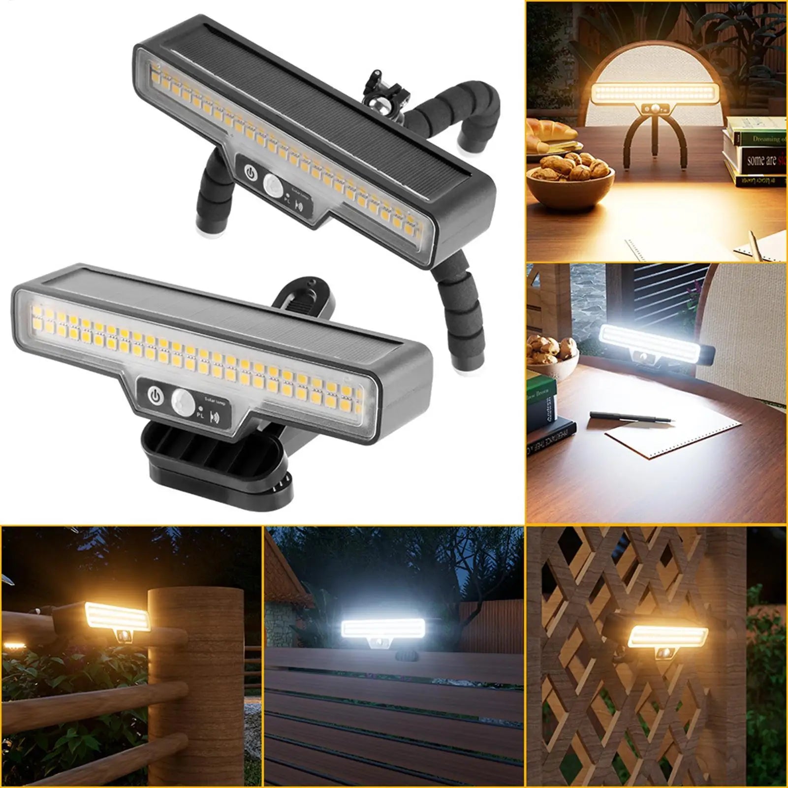 Solar Motion Sensor Wall Light Outdoor Waterproof LED Security Step Lighting For Garden Yard Driveway Patio Fence Porch Peaceful Pleasures Health and Wellness