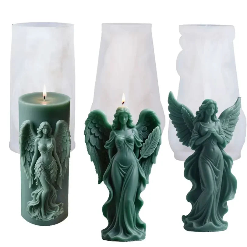 Angel Wings Silicone Candle Mold – DIY Resin & Gypsum Sculpture