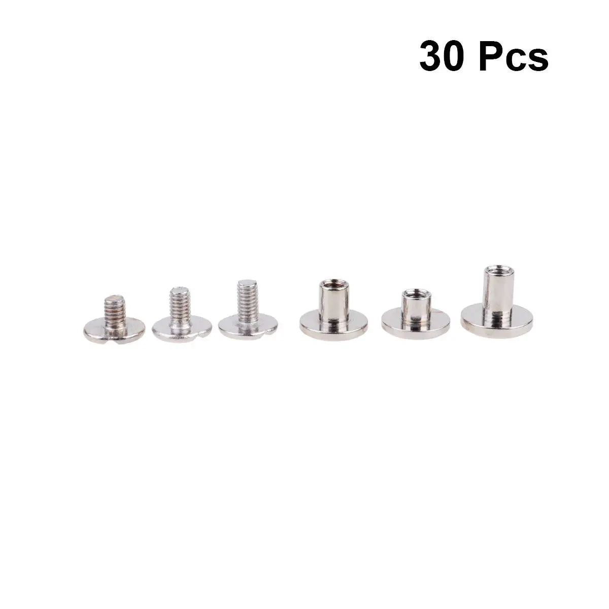 30Pcs Sturdy Flat Head Copper Rivets for Book Nails Luggage Belts Notebook Craft DIY Projects Silver Size 5Mm 6.5mm 8Mm Peaceful Pleasures Health and Wellness