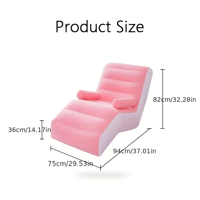 Inflatable S-Shaped Ergonomic Lazy Sofa | Portable Lounge Chair