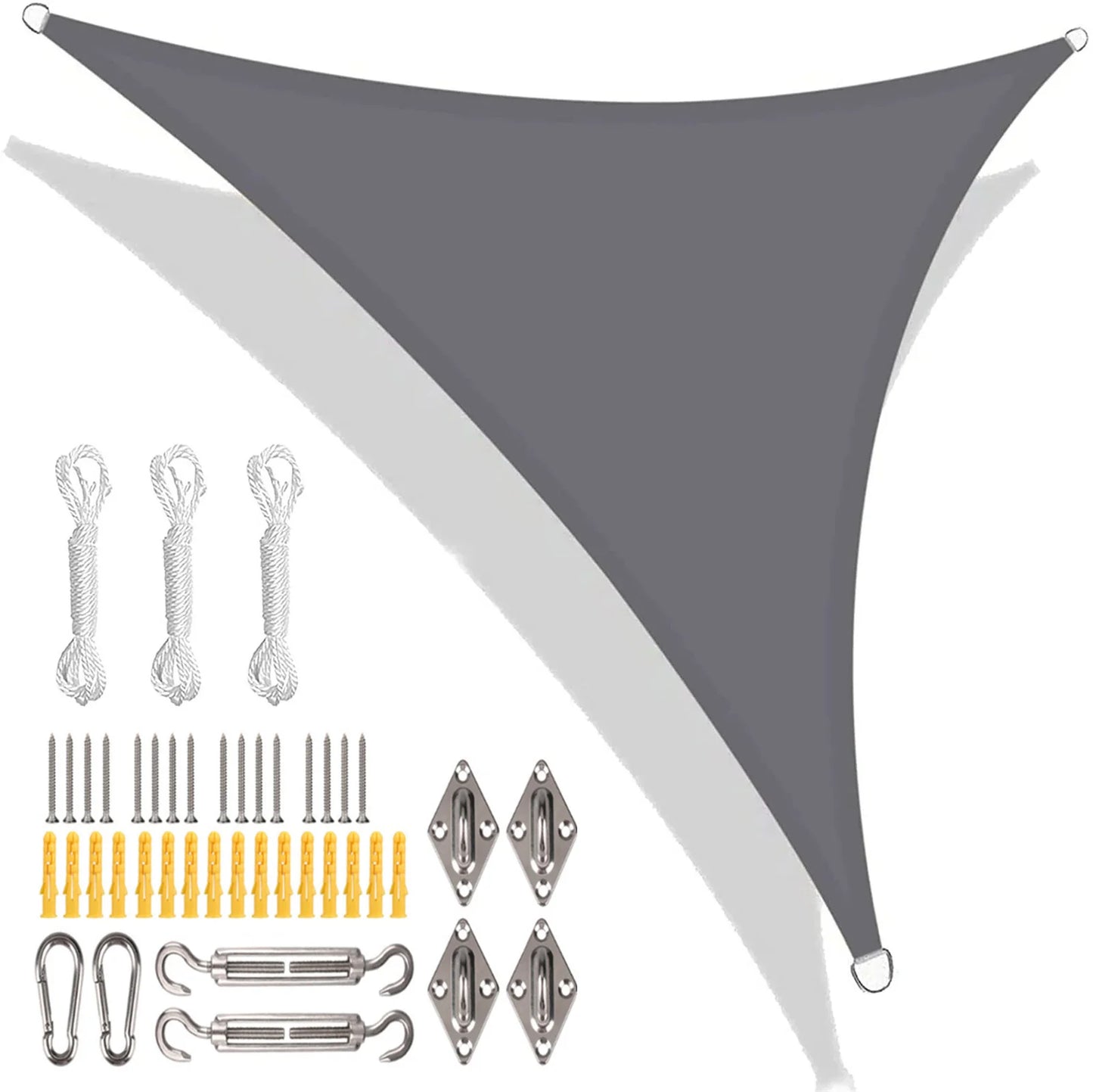 Triangle Shade Sail UPF50+ 98% UV Block Water-Resistant Canopy