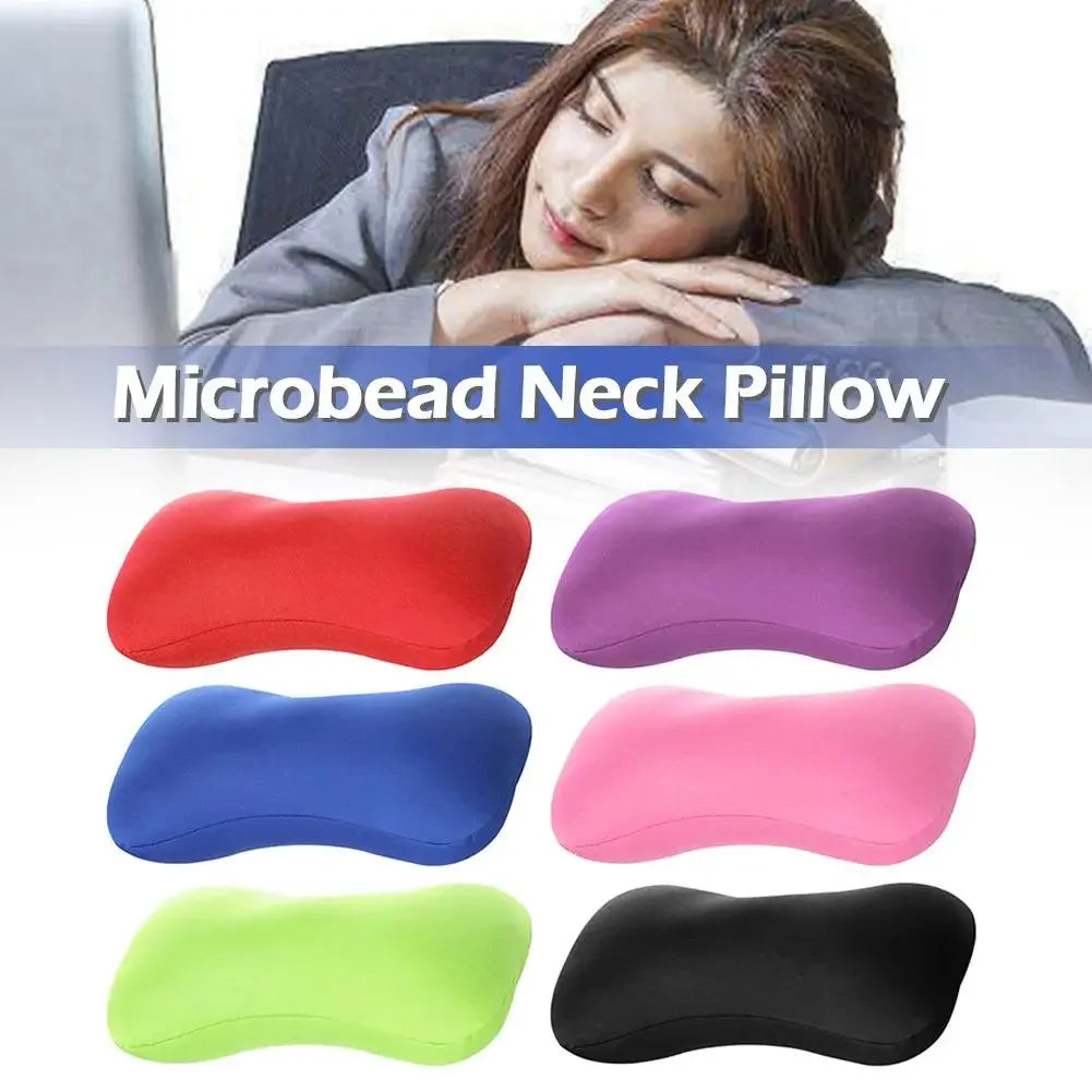 Microbead Bolster Neck Pillow – Foam Particle Travel Cushion