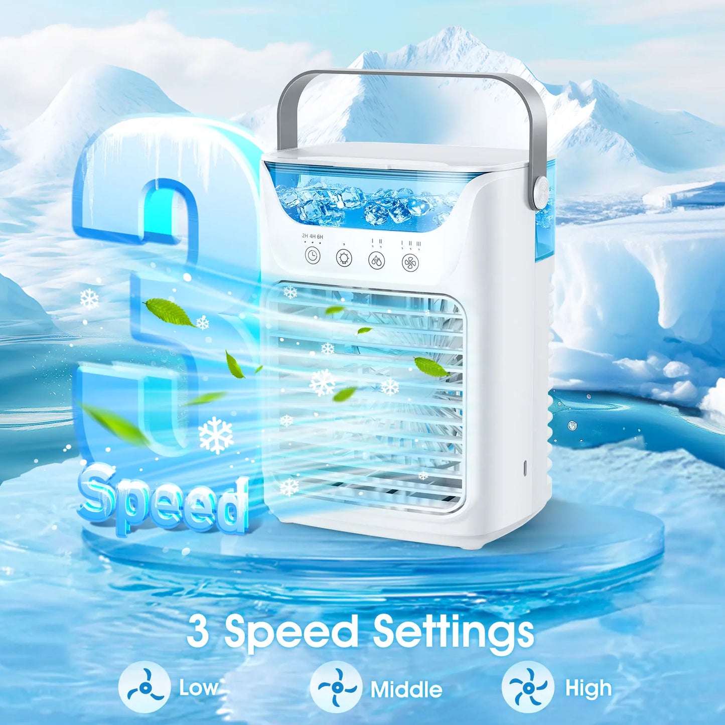 USB Desktop Air Cooler for Bedroom/office Misting Fan with Light Outdoor Portable Air Conditioner Fan 700ML Long-lasting Cooling Peaceful Pleasures Health and Wellness
