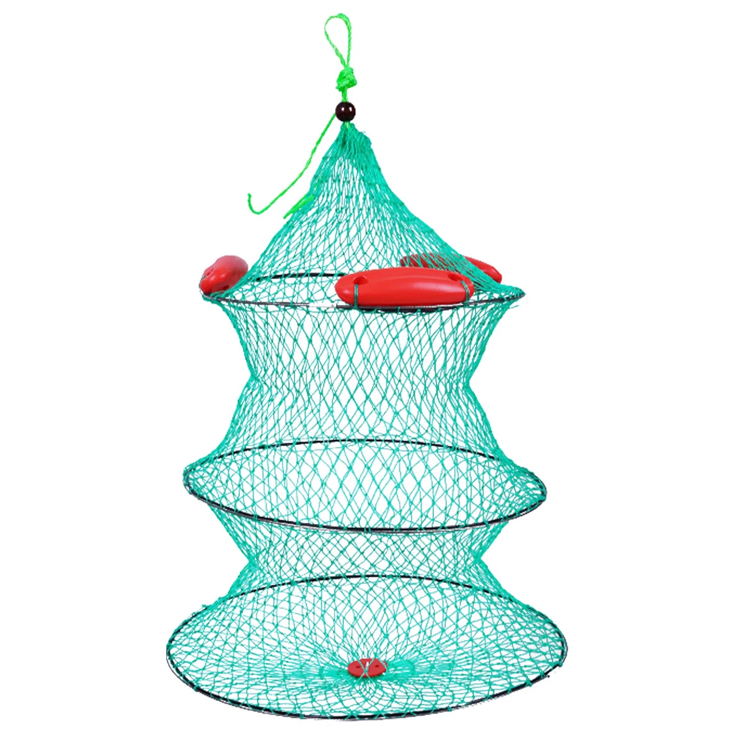 Collapsible Floating Fish Basket Multi Floating Ball Fishing Net Bag for Live Caught Fish Peaceful Pleasures Health and Wellness 50