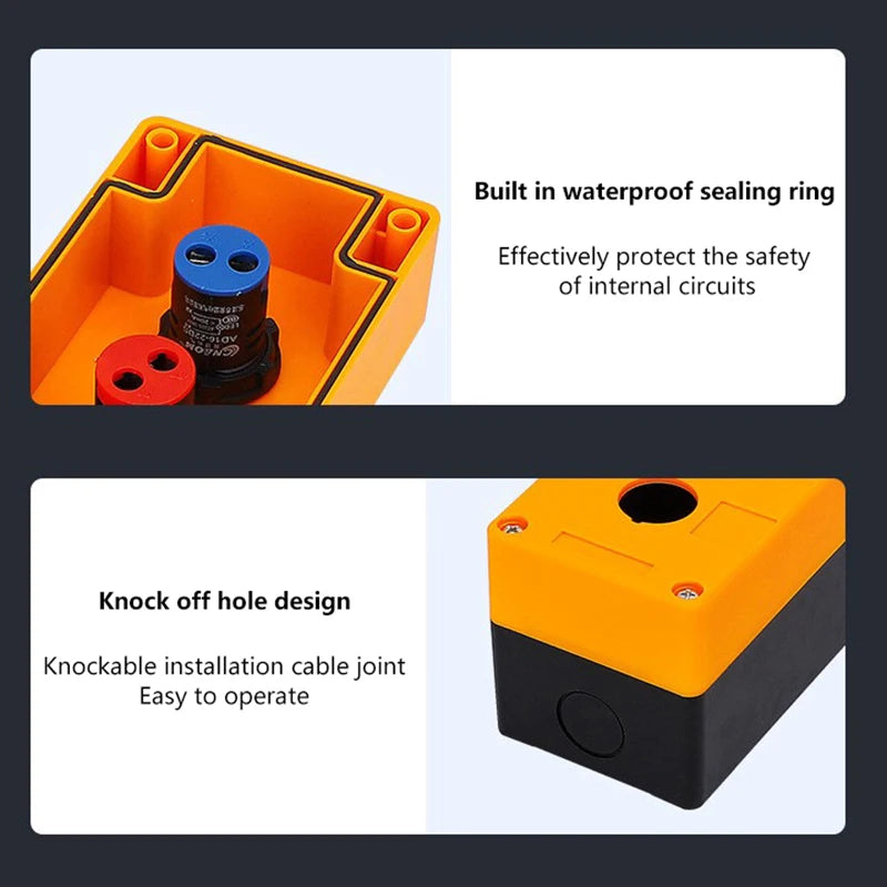 New 22mm Installation Aperture Waterproof Dust-proof LA38Lay 37X B2 Button Switch Control Box 1/2/3/4/5 Hole Height 65mm Peaceful Pleasures Health and Wellness