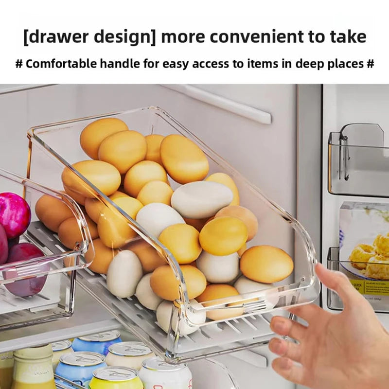 Clear Refrigerator Organizer Bins – Plastic Storage Containers for Fridge