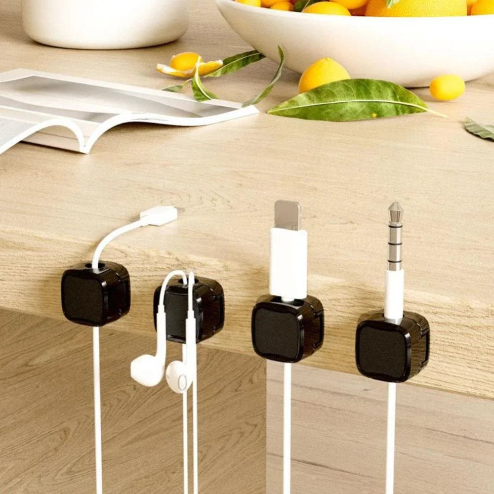 Magnetic Cable Organizer Clips | Desk & Bedside Wire Management