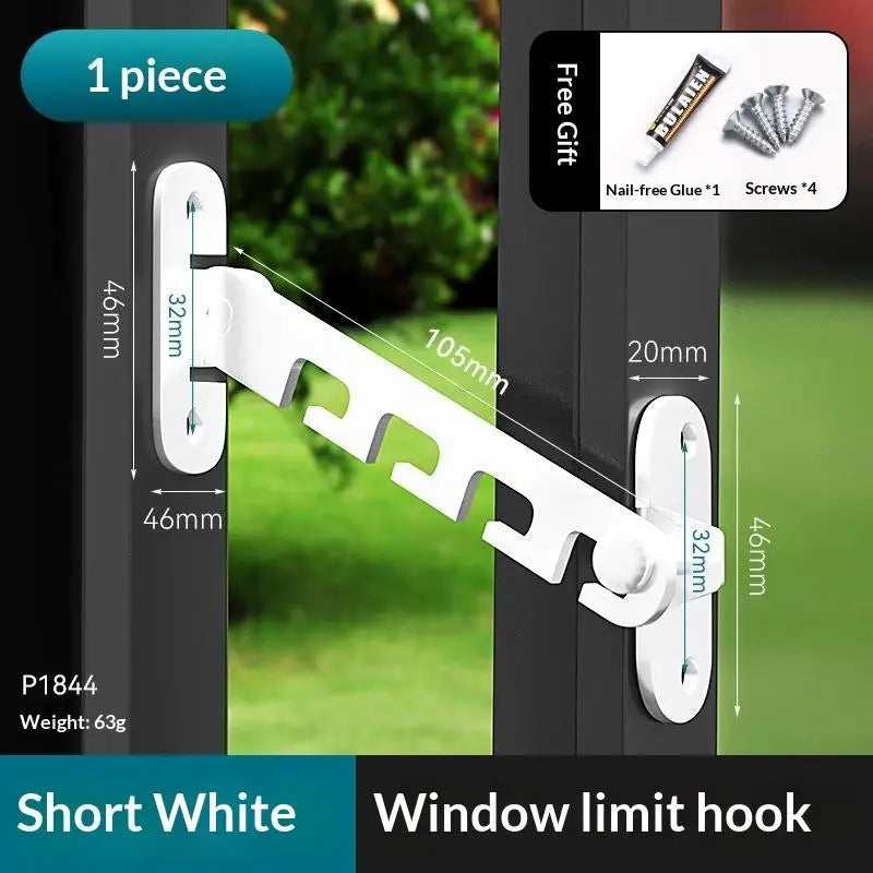 Adjustable Casement Window Stopper Lock & Sash Stay Latch