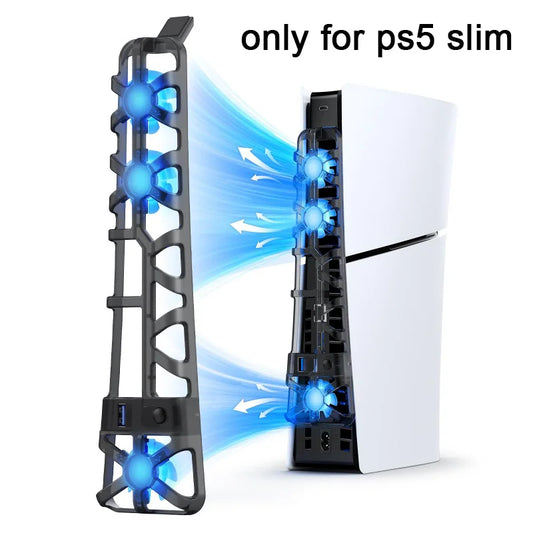 PS5 Slim Cooling Fan – 3-Fan USB Cooler, 3-Speed Adjustable Console Cooling Fan Oasis Select
