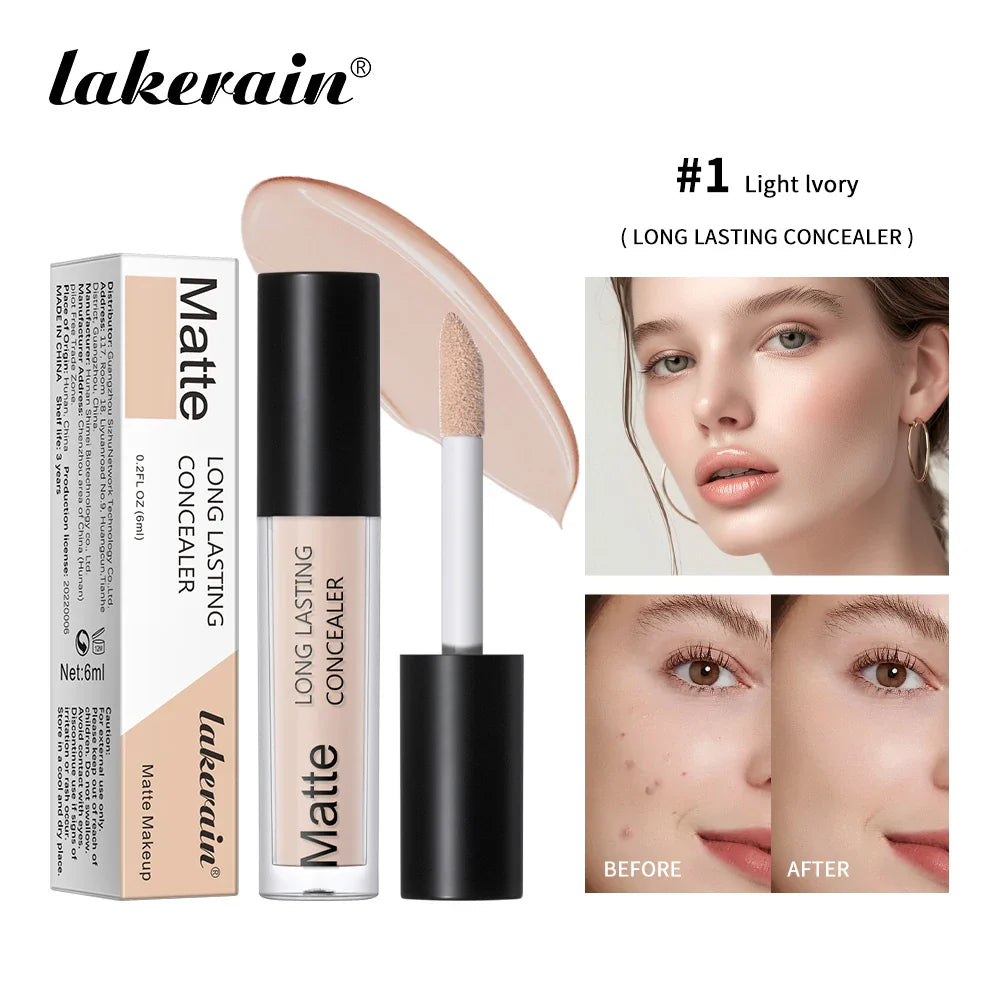 Full Coverage Waterproof Liquid Concealer – Hydrating & Long-Lasting