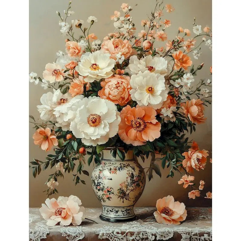 GATYZTORY Flowers Painting by Numbers Kit – 40x50cm Canvas