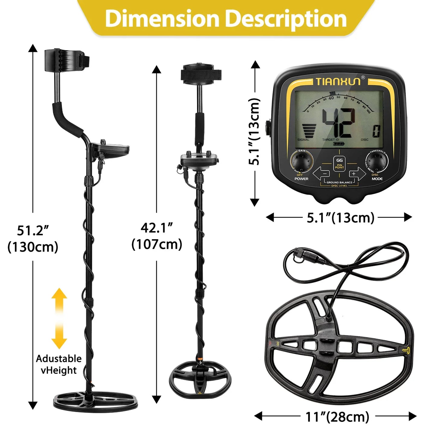 Professional TX-850 Gold Metal Detector High Performance Underground Treasure Super Stable Modes New Hunter LCD Screen Display Peaceful Pleasures Health and Wellness