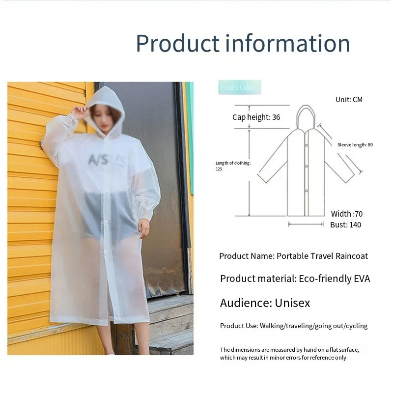 Reusable Waterproof One-Piece Raincoat for Adults | Unisex