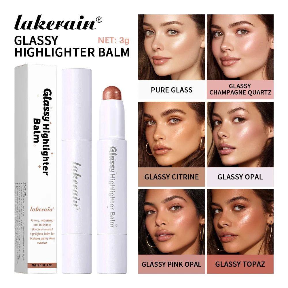 Glassy Highlighter Balm Brighten Complexion Deep Hydration Long Lasting Wear Highlighting Cream Eye Cheek Lip Body Glossy Pen Peaceful Pleasures Health and Wellness