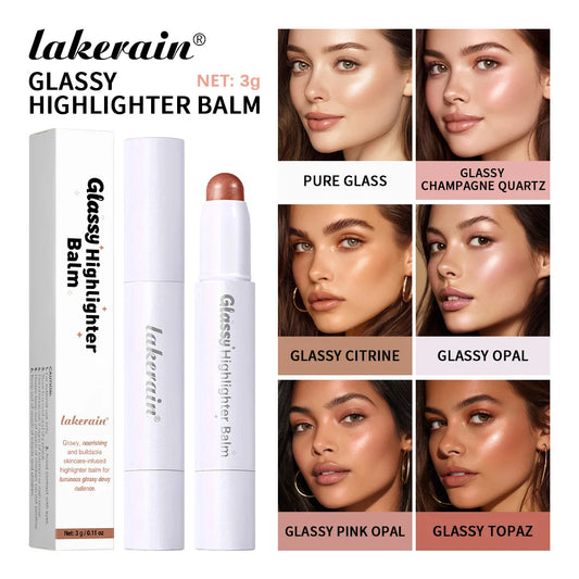 Glassy Highlighter Balm Brighten Complexion Deep Hydration Long Lasting Wear Highlighting Cream Eye Cheek Lip Body Glossy Pen Peaceful Pleasures Health and Wellness